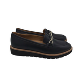 NATURALIZER LEATHER LOAFER SHOES BLACK BROWN 10