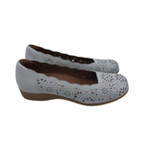 RET$129 ARCH SUPPORT LEATHER SHOES GRAY 9M