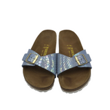 BIRKENSTOCK ONE BUCKLE SANDAL SHOES LT BLUE FLAT 39