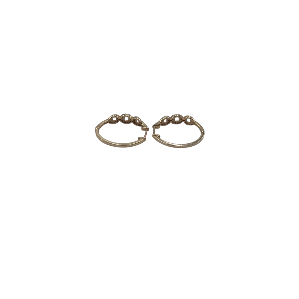 LE VIAN 14k DIAMOND HOOP EARRING LUXE JEWELRY