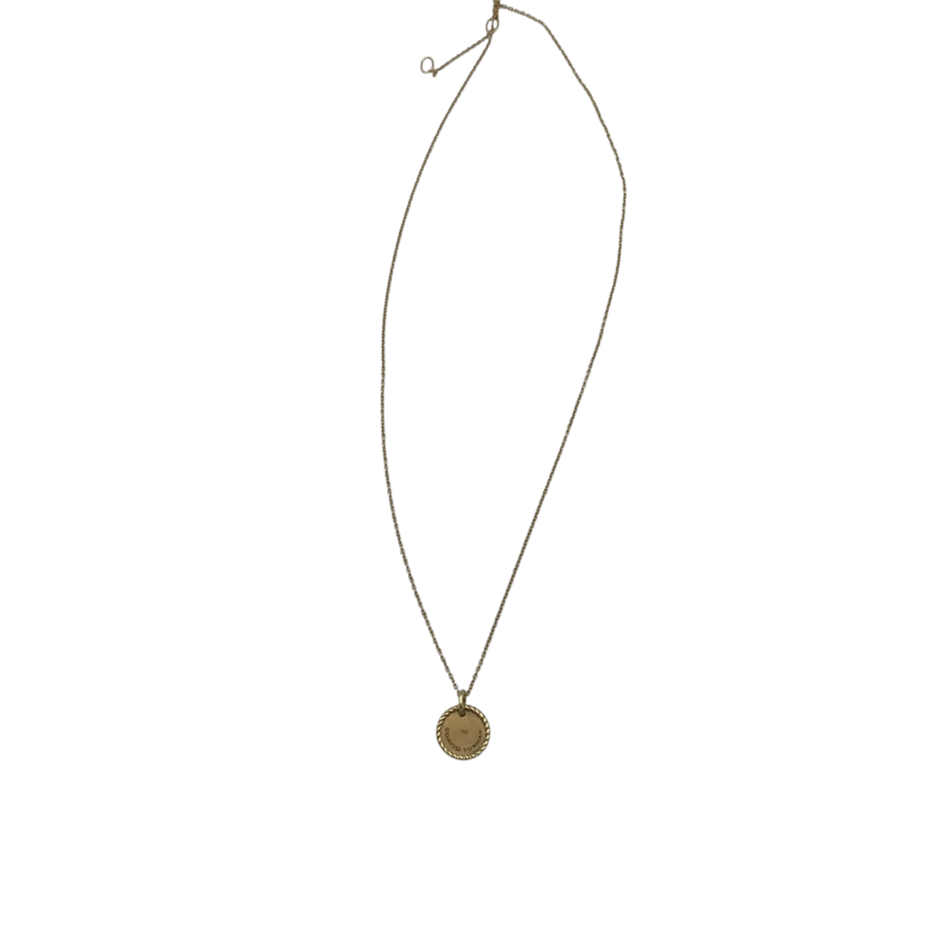 DAVID YURMAN RET$1300 18k MOON/STAR NECKLACE LUXE JEWELRY