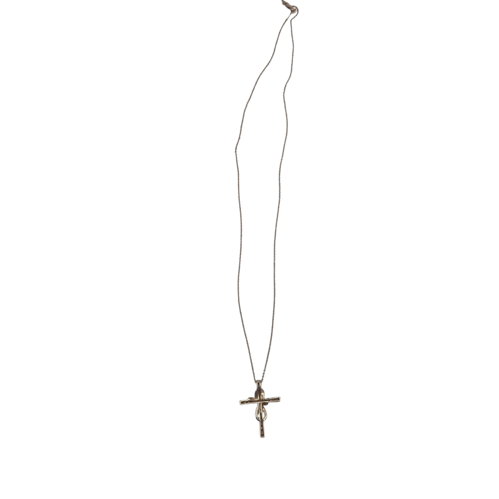 LE VIAN 14k DIAMOND CROSS w/ CHAIN LUXE JEWELRY