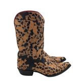 CRAZY HORSE RET$1500 CUSTOM SKULL WESTERN MEN BOOTS CREME BLACK 12D