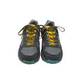 LACE UP SNEAKER SHOES GREY YELLOW 7.5