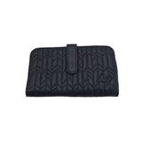LUG QUILTED ZIPPER WALLET BLACK