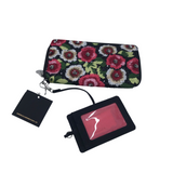 EMBROIDERED WALLET GREEN RED
