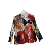 ROBERTO CAVALLI NWT$1900 FLORAL LS DESIGNER BLAZER RED PURPLE 48