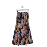 PRINT SKIRT MAXI DESIGNER SKIRT RED TAN SMALL
