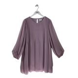 WILFRED MINI LONG SLEEVE DESIGNER DRESS LAVENDER LARGE