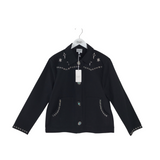 JOHNNY WAS NWT$350 LONG SLEEVE DESIGNER JACKET BLACK SMALL