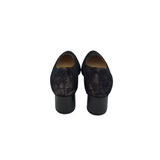 POINT TOE PUMP DESIGNER SHOES BLACK GOLD 10.5