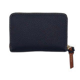 DOONEY & BOURKE NWT$198 PEBBLED LEATHER ZIP AROUND WALLET NAVY BROWN