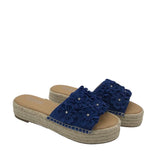 CARLOS SANTANA ESPADRILLE SANDAL SHOES NAVY 5