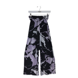 FRANK LYMAN WIDE LEG DESIGNER PANT PURPLE BLACK 2