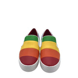 MICHAEL MICHAEL KORS RAINBOW SLIDE SNEAKERS SHOES RED YELLOW 5M