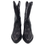 TECOVAS RET$375 PATENT WESTERN POINT TOE BOOTS BLACK 8