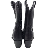 TECOVAS RET$375 PATENT WESTERN POINT TOE BOOTS BLACK 8