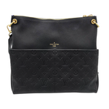 LOUIS VUITTON "MAIDA" LEATHER HOBO LUXE HANDBAG BLACK