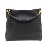LOUIS VUITTON "MAIDA" LEATHER HOBO LUXE HANDBAG BLACK