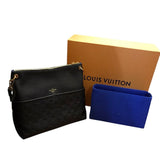 LOUIS VUITTON "MAIDA" LEATHER HOBO LUXE HANDBAG BLACK