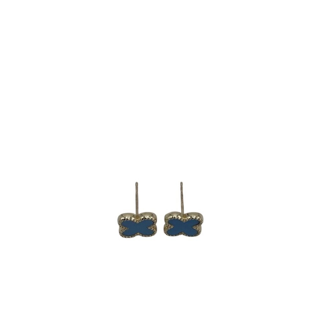 14K STUD EARRING w/ TURQUOISE LUXE JEWELRY
