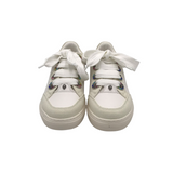 KURT GEIGER RET$205 LEATHER SNEAKER SHOES WHITE MULTI 39