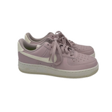 NIKE RET$115 "'0'7 AIR FORCE" LEATHER SNEAKER SHOES PURPLE WHITE 7