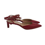 DOLCE VITA RET$135 LEATHER STRAPPY HEEL SHOES RED 8
