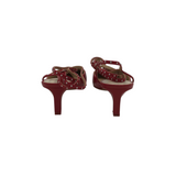 DOLCE VITA RET$135 LEATHER STRAPPY HEEL SHOES RED 8