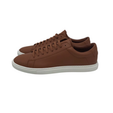 RET$179 LEATHER SNEAKER WITH BOX MEN SHOE BROWN 9