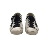 GOLDEN GOOSE RET$950 SWAROVSKI LOW LEATHER SNEAKER DESIGNER SHOES GREEN BLACK 6
