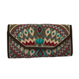 MARY FRANCES RET$165 BEADED CLUTCH CROSSBODY HANDBAG BLUE BROWN