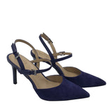 NATURALIZER SUEDE SLINGBACK PUMP SHOES NAVY 7