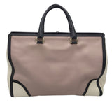 FURLA "MARGOT" LEATHER TOTE HANDBAG PURPLE CREAM