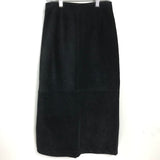 DOUBLE D RANCH SUEDE MIDI DESIGNER SKIRT BLACK X SMALL