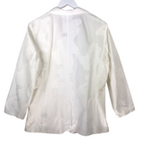 LAFAYETTE 148 TEXTURED 3-BUTTON DESIGNER BLAZER WHITE LARGE