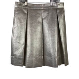 ROBERT RODRIGUEZ PLEATED DESIGNER SKIRT SILVER 10
