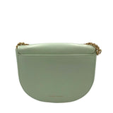 REBECCA MINKOFF RET$298 SADDLE LEATHER CHAIN CROSSBODY HANDBAG MINT GOLD