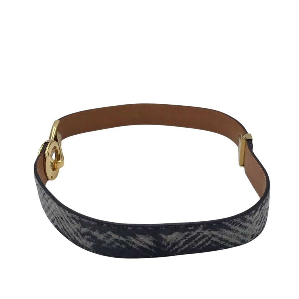 ST JOHN LEATHER BELT WOMEN'S ACCESSORIES BLACK WHITW