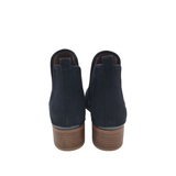 RET$298 SUEDE BOOTIE DESIGNER BOOTS BLACK 8M