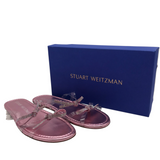 STUART WEITZMAN RET$683 BOW SLIDE FLAT DESIGNER SHOES PINK 8B