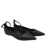 AREZZO ANKLE STRAP FLAT SHOES BLACK 6B