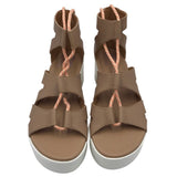 SOREL WEDGE SANDALS SHOES BROWN PEACH 6.5