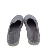 SKECHERS SLIP ON RHINESTONES SNEAKER SHOES WHITE 8.5