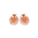 STMT HEART EARRINGS ORANGE