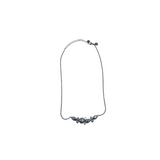 TOUCHSTONE CRYSTAL MULTI CRYSTALS NECKLACE SILVERTONE PURPLE