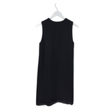 ALEXANDER WANG OVERLAY SLEEVELESS DESIGNER DRESS BLACK WHITE 0