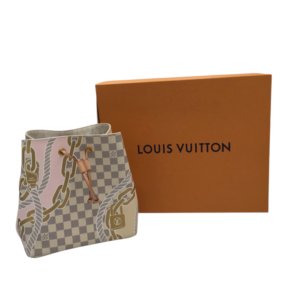 LOUIS VUITTON NAUTICAL NEONOE MM BUCKET LUXE HANDBAG DAMIER AZUR