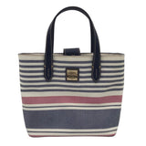 DOONEY & BOURKE STRIPE TOP HANDLE WITH STRAP HANDBAG BLUE RED
