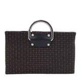 RET$160 CLUTCH HANDBAG TAN BLACK